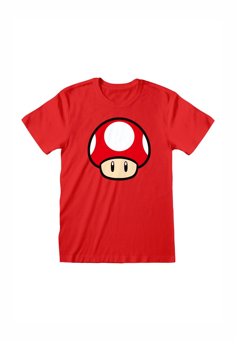 Henry Tiger NINTENDO SUPER MARIO POWER UP MUSHROOM - Triko s potiskem - red