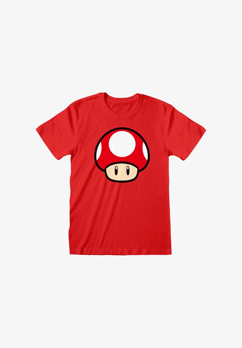 Henry Tiger NINTENDO SUPER MARIO POWER UP MUSHROOM - Triko s potiskem - red