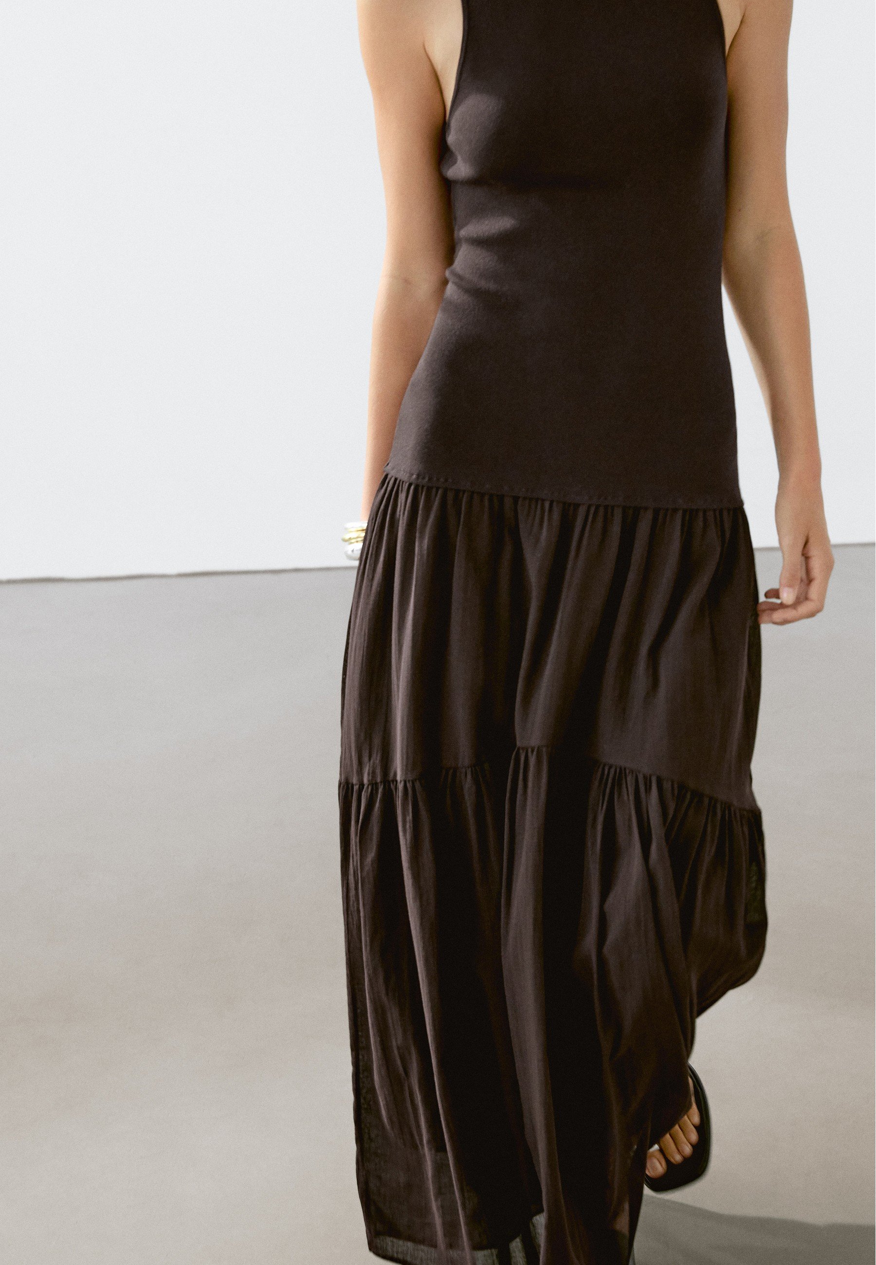 Massimo Dutti STRAPPY - Maxi dress - brown - Zalando.co.uk