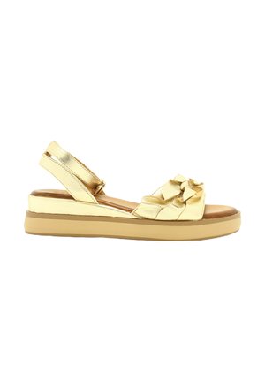 Sandalen met plateauzool - gold coloured
