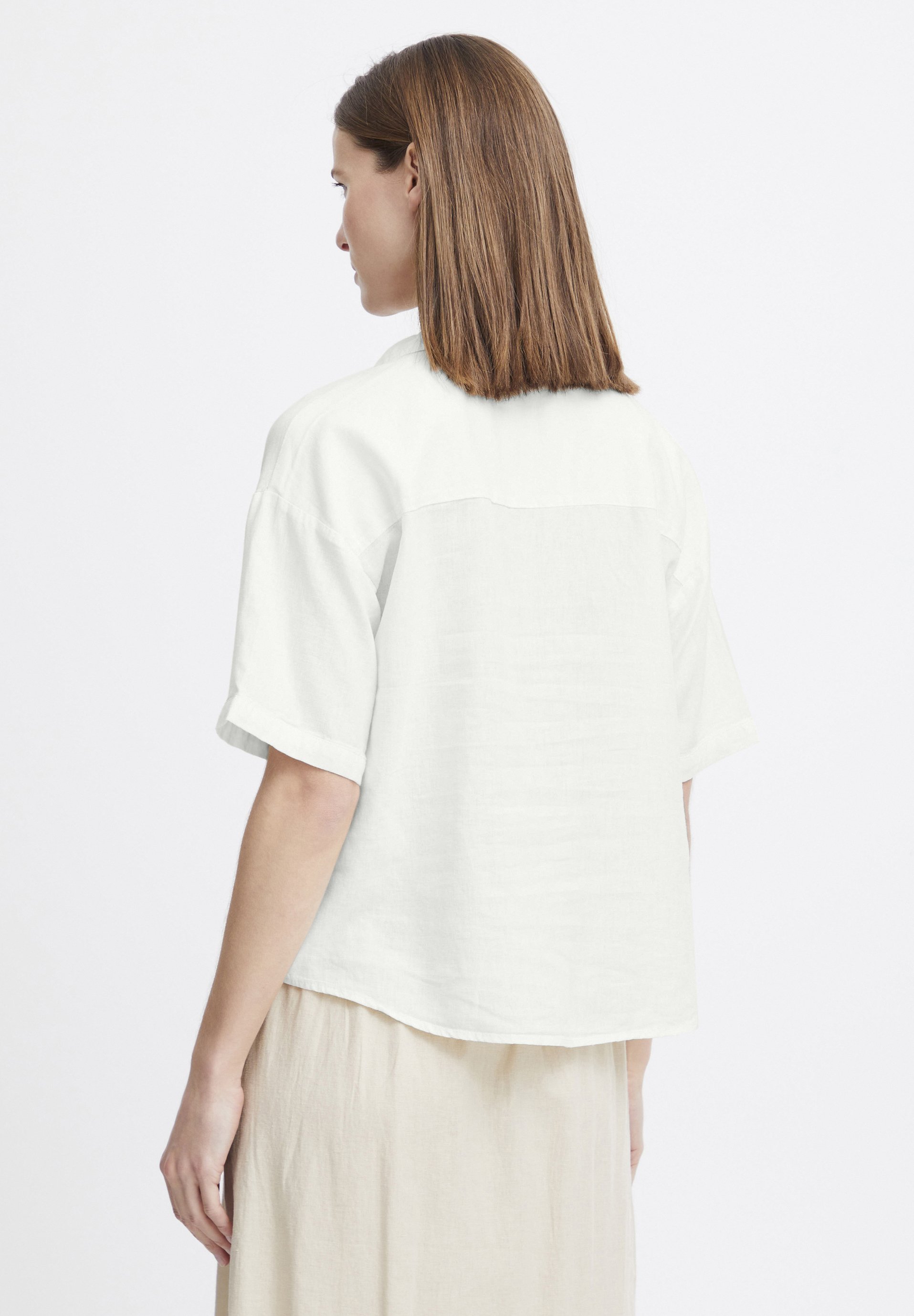 売れ筋商品|||ビーヤング シャツ レディース トップス FALAKKA - Button-down blouse - marshmallow b.young FALAKKA - Button-down blouse - marshmallow/white