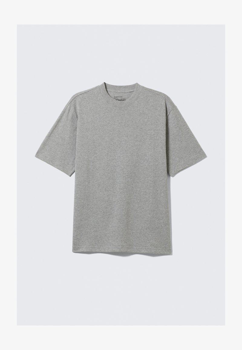 Weekday T-Shirt basic - grey melange