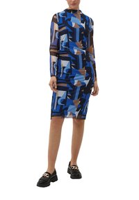 s.Oliver BLACK LABEL MIT ALLOVER-PRINT - Etuikleid - royalblau
