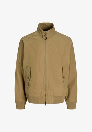 Kaki žakete ar augstu apkakli, priekšējo rāvējslēdzēju un divām pogām aizpogātām kabatām. Ir ribotas aproces un mīksta tekstūra. Vienkāršs, mūsdienīgs dizains.