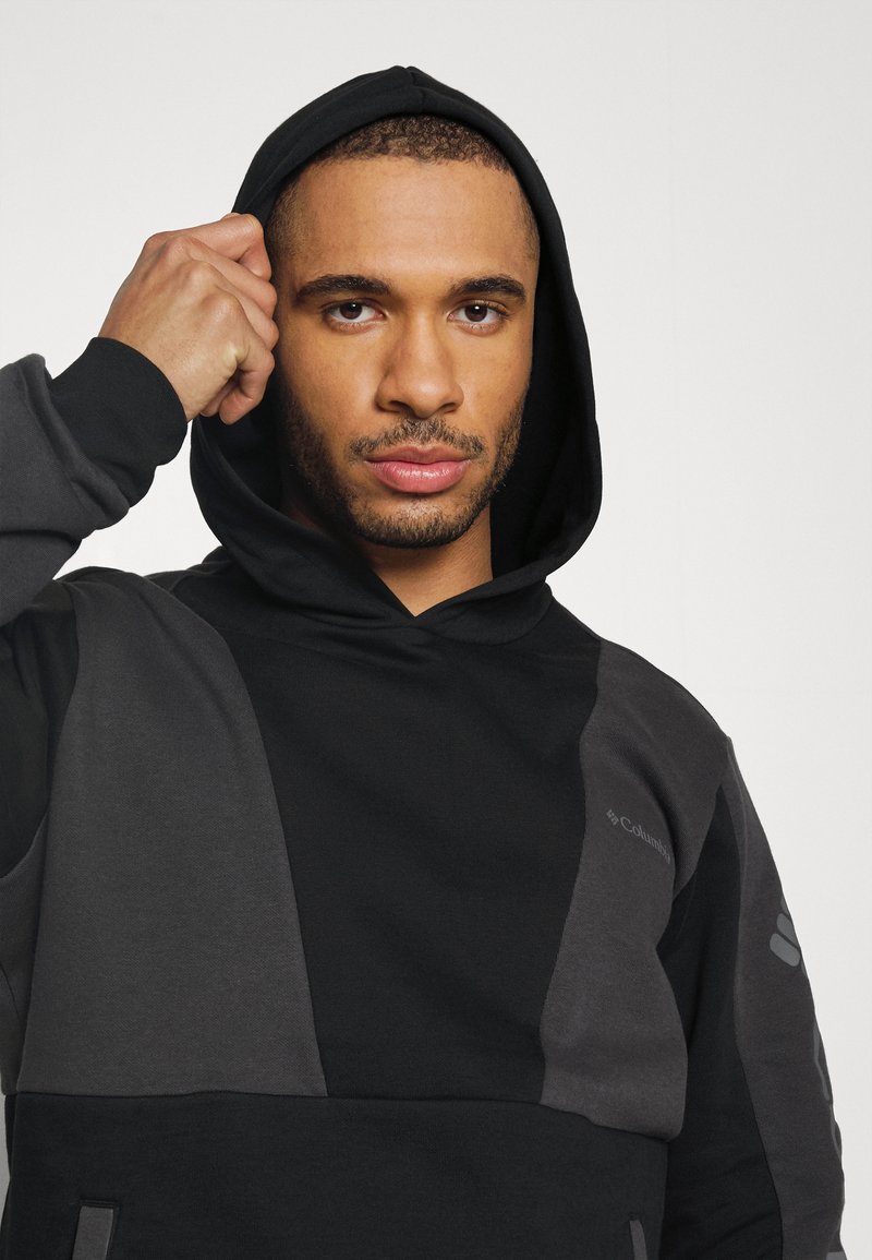 Columbia LODGE™ COLORBLOCK HOODIE - Hoodie - black/shark/black/black -  Zalando.ie
