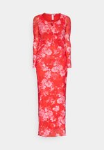 Robe Femme Salsa Rouge Taille S - Microfibre, Longueur Genou, Parfaite Pour Soirée