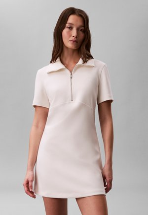 SHORT SLEEVE ZIP COLLAR  - Robe de jour - tofu