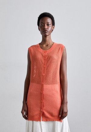 BUTTON UP POINTELLE - Gilet - kumquat