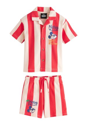 Next REGULAR FIT - MICKEY MOUSE T-SHIRT AND SHORTS SET  . - Šortky - red