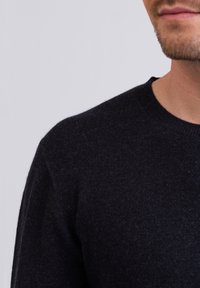 CASH-MERE RUNDHALS  - Strickpullover - holzkohle