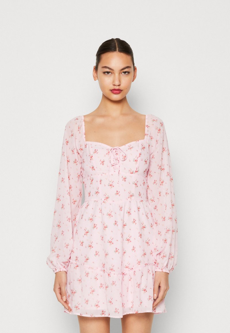 Hollister Co. LACE UP DRESS Kjole pink/rosa Zalando.no