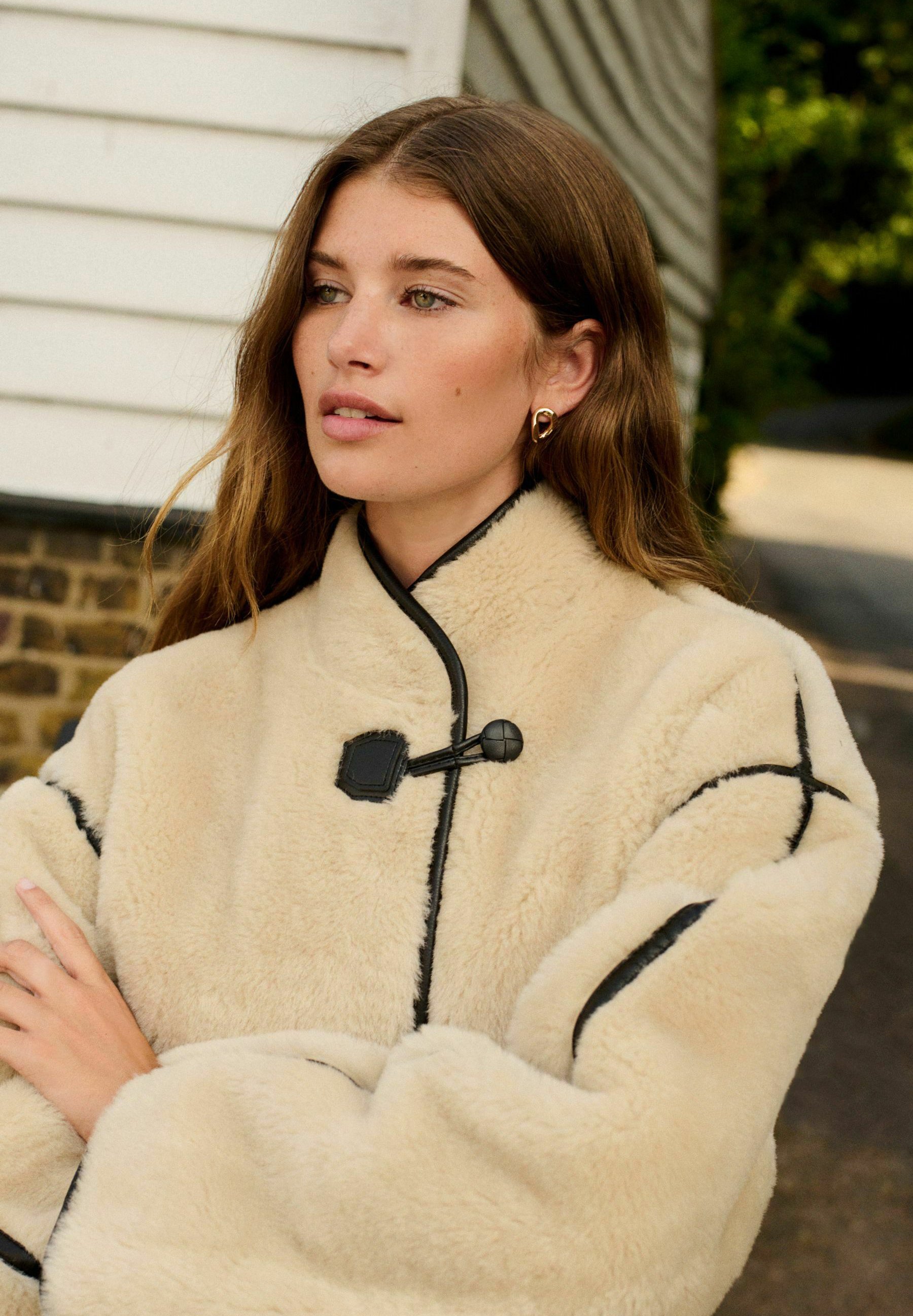 Next BORG DUFFLE - Fleece jacket - ecru cream/beige - Zalando