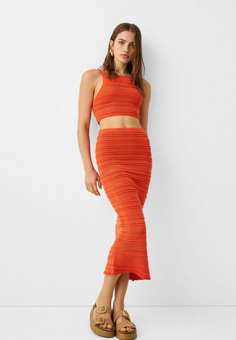 Bershka Top koraalrood