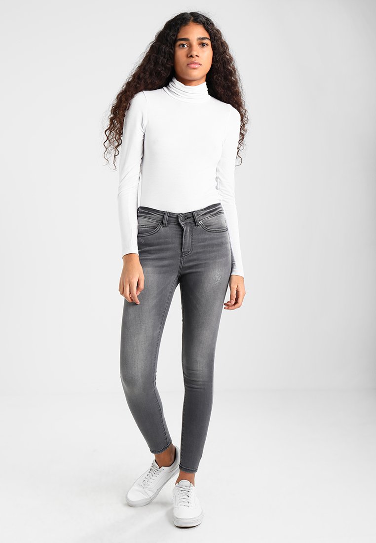 Noisy May Nmlucy Ankle Jeans Skinny Medium Grey Denim Denim Gris Zalando Ch