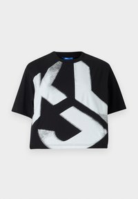 CROPPED BLEACH LOGO TEE - Print T-shirt - black