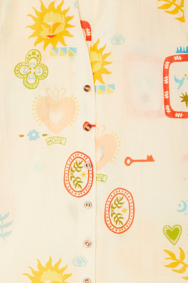 SUNDAZED SUMMER MILEY - Button-down blouse - cream3