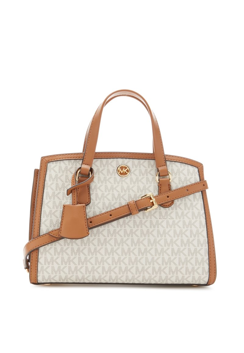 michael kors cream and brown handbag