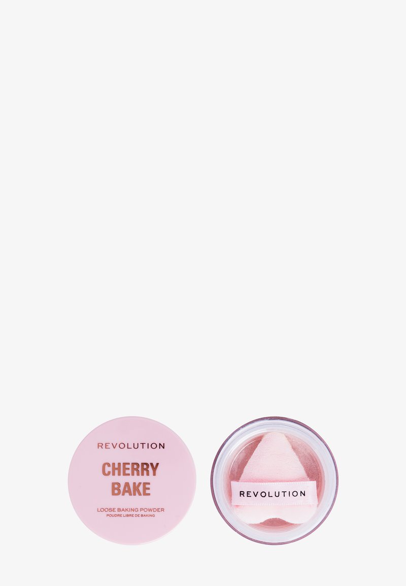 Makeup Revolution REVOLUTION Y2K BABY CHERRY BAKE LOOSE POWDER & PUFF - Cipria - pink