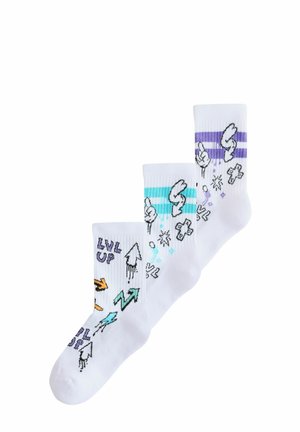 Next CUSHIONED FOOTBED RICH 3 PACK - Socks - black white graffitti