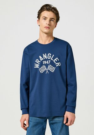 LS GRAPHIC TEE - Langarmshirt - navy