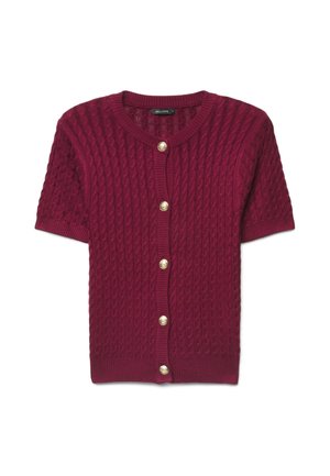 Calliope, MAGLIA TINTA UNITA - Cardigan - bordeaux