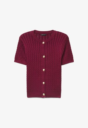 Calliope, MAGLIA TINTA UNITA - Cardigan - bordeaux