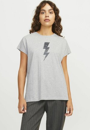 ASTRID - Trükipildiga T-särk - light grey melange
