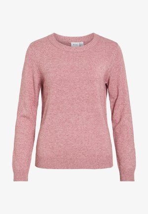 VILA, VIRIL O-NECK L/S KNIT TOP - NOOS - Džemper - nostalgia rose