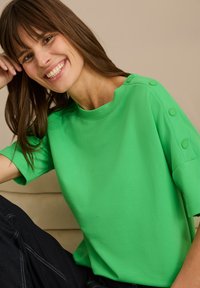 Cecil KNOPFDETAIL - T-paita - grün
