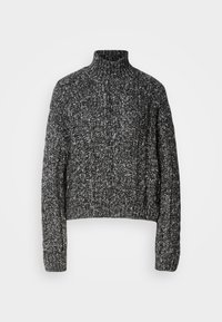 LONGSLEEVE STAND UP COLLAR CABLE - Maglione - night grey melange
