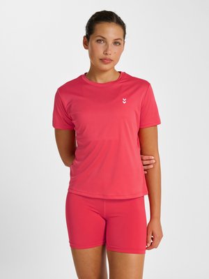Hummel PULSE TRAINING  SS - Sports T-shirts - cayenne