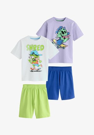 Next, REGULAR FIT - SHORT PYJAMAS 2 PACK SET. - Nattøj sæt - green purple monster skate
