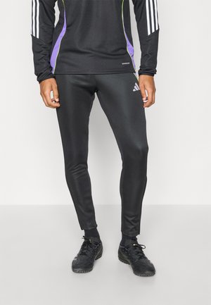 adidas Performance TIRO24 TRAINING PANT SLIM - Tights - black/purple rush