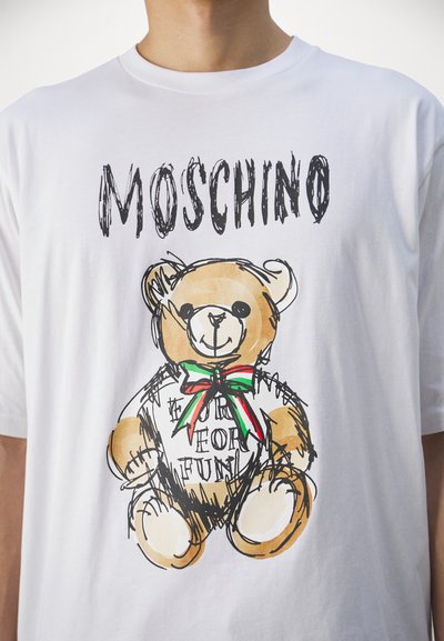 MOSCHINO POETRY MESSAGES - Camiseta estampada - white