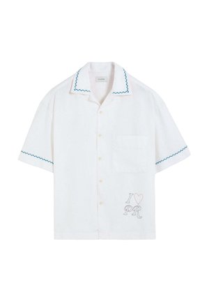Scalpers, SCALPERS SCRESORT EMBROIDED SS SHIRT - Camisa - off white