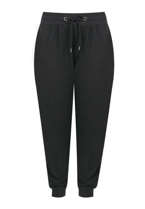 Yours Clothing, BLACK ELASTICATED JOGGERS - Jogginghose - black