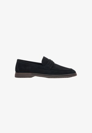 ESTRO, CIEMNOBRĄZOWE MOKASYNY MĘSKIE NA MIĘKKIEJ PODESZWIE ESTRO ER00119053 40 - Chaussons - black