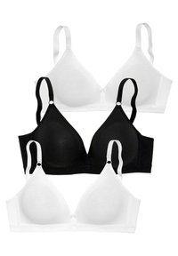 LASCANA 3 PACK - Triangle bra - weiß/schwarz