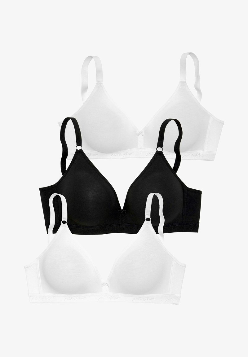 LASCANA 3 PACK - Triangle bra - weiß/schwarz