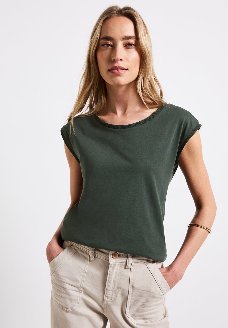 Street One - T-shirts basic - grün, Forstør