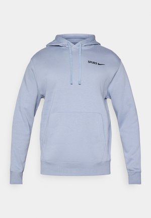 Gaiši zila kapuce, izgatavota no kokvilnas maisījuma auduma. Iespējas: priekšējā kabata, vadāma kapuce un melnas "SPURS" un Nike logo krūšu daļā.