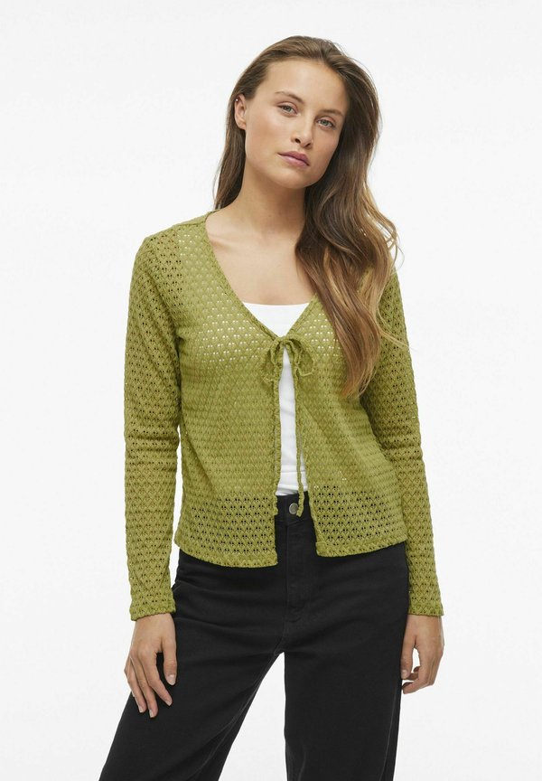 V-AUSSCHNITT - Strickjacke - sage