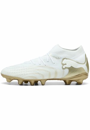 FUTURE 9 PRO FG/AG - Kemény talajra készült futballcipő - white-metallic gold black