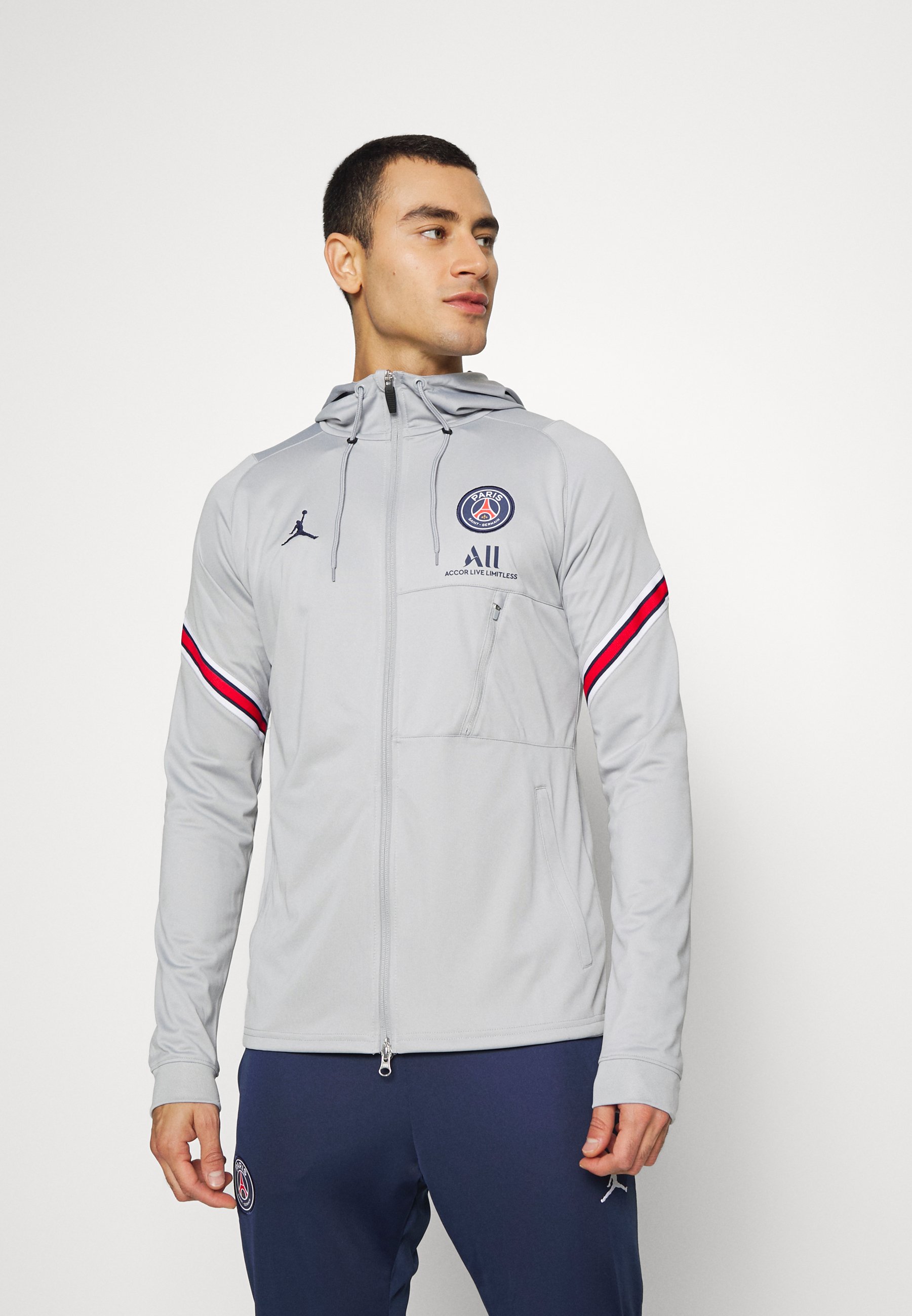 Nike Performance PARIS ST GERMAIN STRIKE TRACKSUIT - Tuta - wolf  grey/midnight navy/grigio - Zalando.it