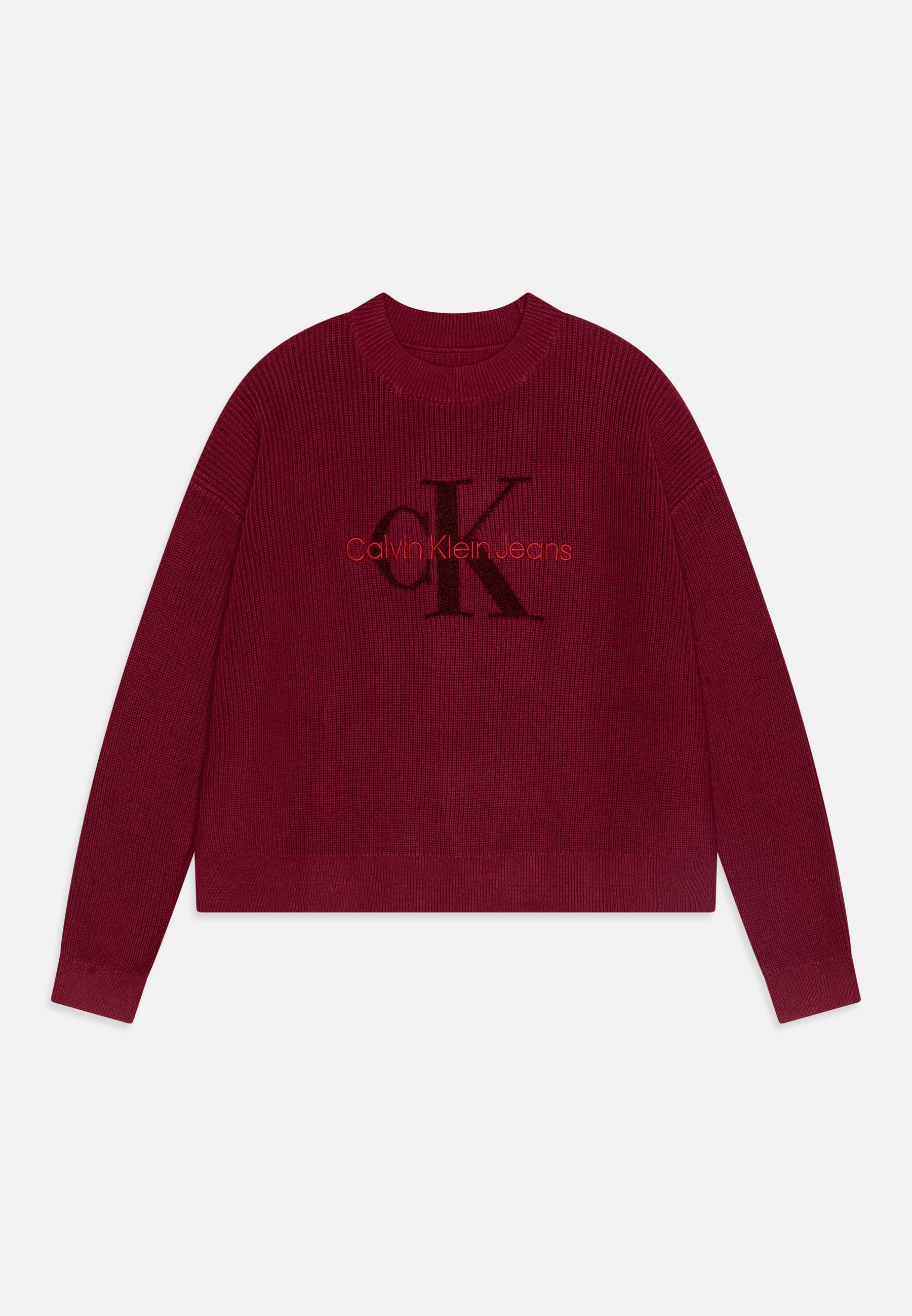 Calvin Klein Jeans PREMIUM LOGO QUILTED Jumper rich cherry/red