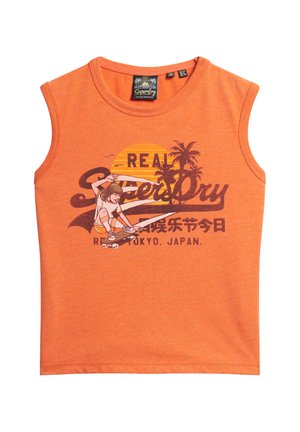 Superdry & Co VINTAGE LOGO GRAPHIC  - Top - soda pop orange marl