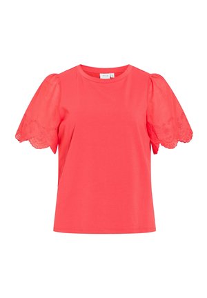 VILA, Short Sleeved VICELIANA Round neck - T-shirt imprimé - hibiscus