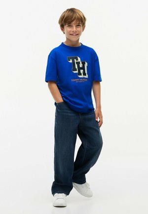 Tommy Hilfiger, TOMMY HILFIGER VARSITY LOGO JERSEY T-SHIRT - T-shirt con stampa - vibrant blue
