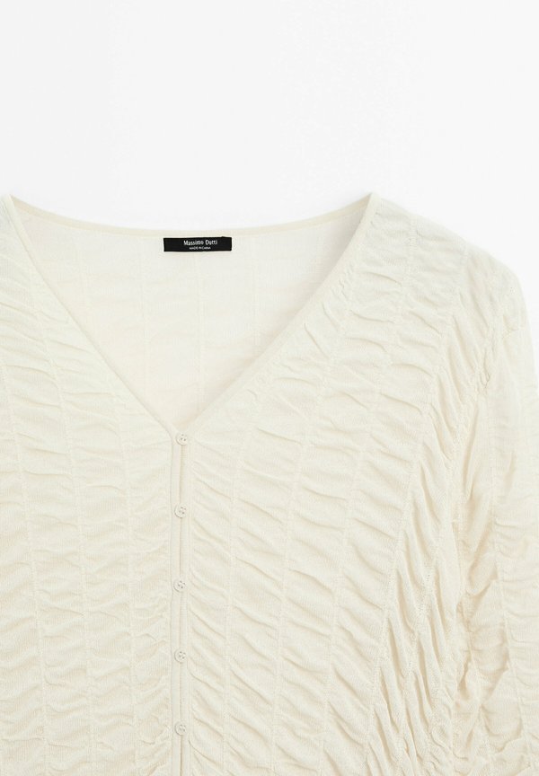 WITH GATHERED DETAIL - Cardigan - beige4