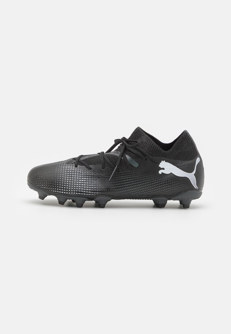 Puma - FUTURE 7 MATCH FG/AG JR UNISEX - Futbolo batai su išlietais kapliukais - black/white, Padidinti